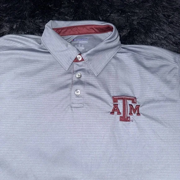 Texas A&M Aggies Shirt Mens XL Gray NCAA College Football Short Sleeve Champion - Picture 2 of 7